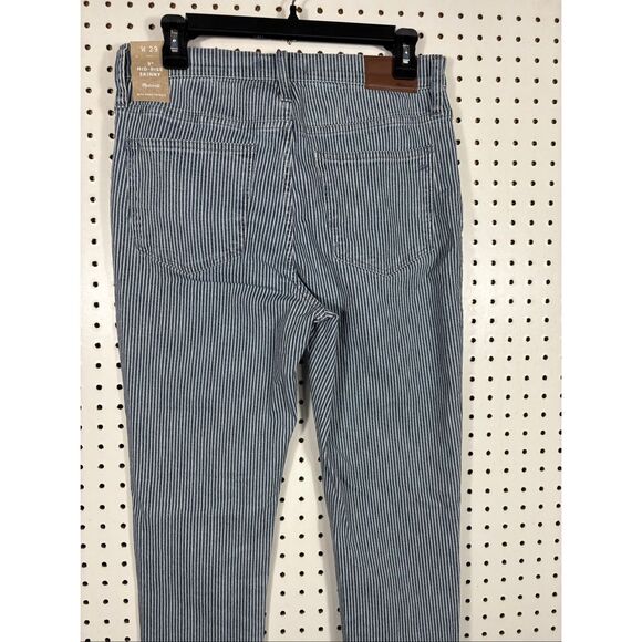 Madewell mid rise 9” skinny railroad stripe jeans size 29 - Picture 8 of 14